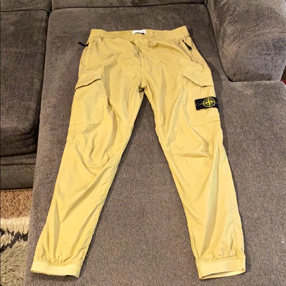 stone island khaki joggers